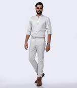 Beige AJ Style Shirt Pant Set