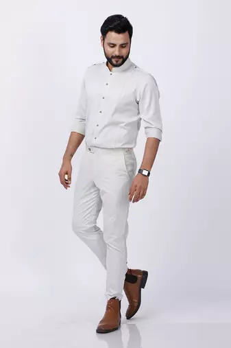 Beige AJ Style Shirt Pant Set
