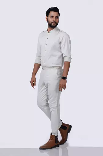 Beige AJ Style Shirt Pant Set