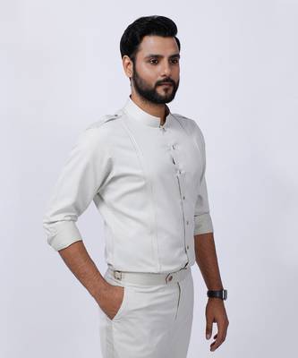 Beige AJ Style Shirt Pant Set 6