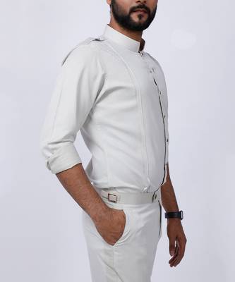 Beige AJ Style Shirt Pant Set 8