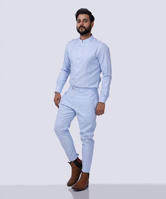 Powder Blue AJ Style Shirt Pant Set 1