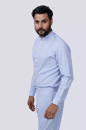 Powder Blue AJ Style Shirt Pant Set