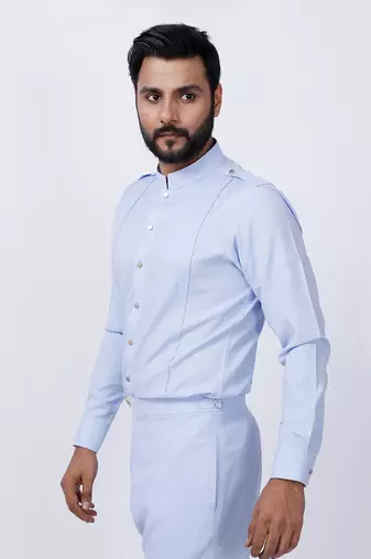Powder Blue AJ Style Shirt Pant Set