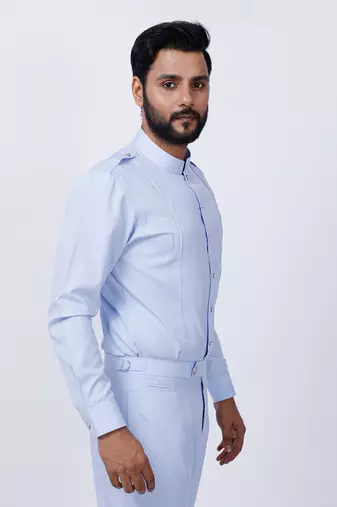 Powder Blue AJ Style Shirt Pant Set
