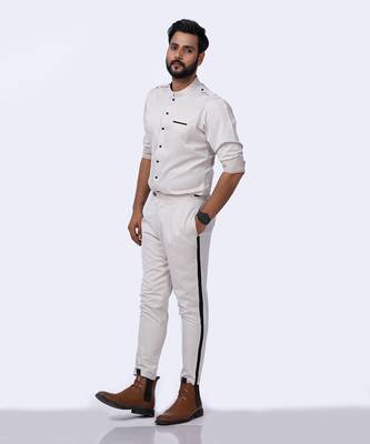 Ivory Black AJ Style Shirt Pant Set 2