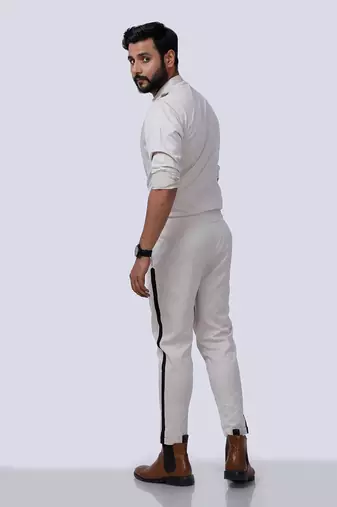 Ivory Black AJ Style Shirt Pant Set