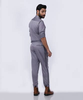 Grey AJ Style Shirt Pant Set 2