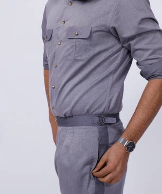 Grey AJ Style Shirt Pant Set 5