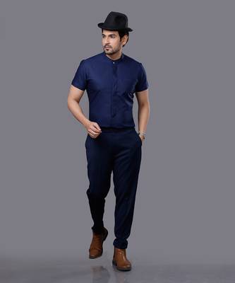 Royal Blue AJ Style Shirt Pant Set 2