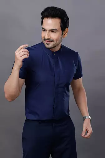 Royal Blue AJ Style Shirt Pant Set