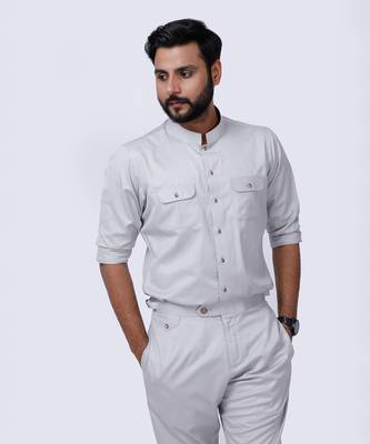 Ivory AJ Style Shirt Pant Set 4
