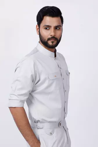 Ivory AJ Style Shirt Pant Set