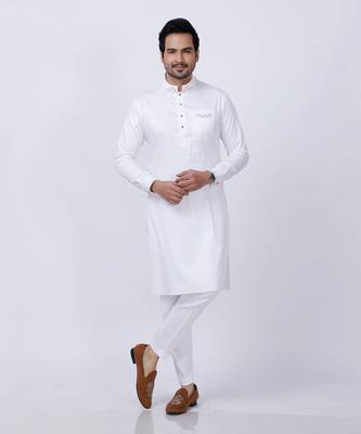 White Embroidered Kurta Set 2
