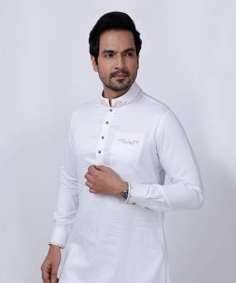 White Embroidered Kurta Set 3