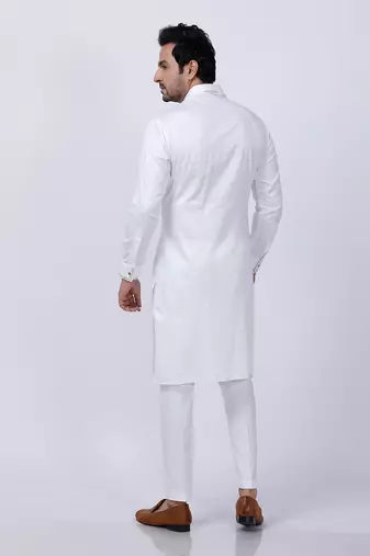 White Embroidered Kurta Set