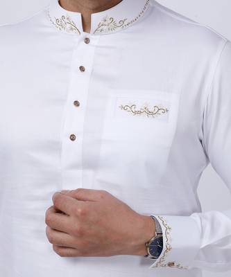 White Embroidered Kurta Set 5