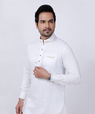 White Embroidered Kurta Set 6