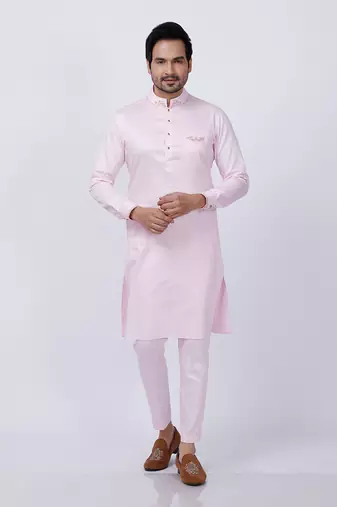 Pink Embroidered Kurta set