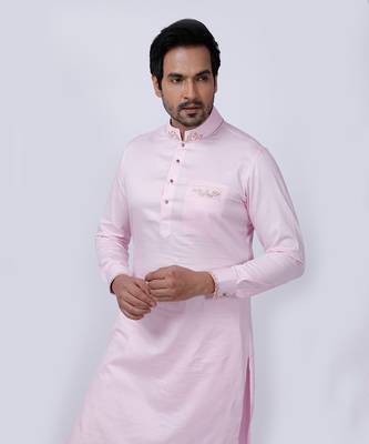 Pink Embroidered Kurta set 3