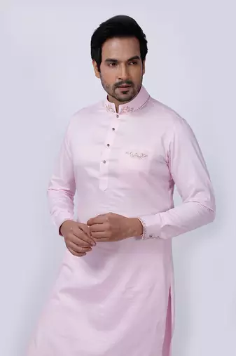 Pink Embroidered Kurta set