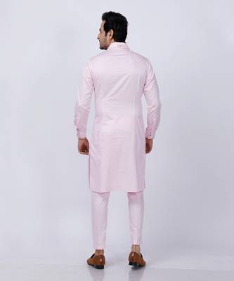 Pink Embroidered Kurta set 4
