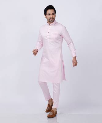 Pink Embroidered Kurta set 5