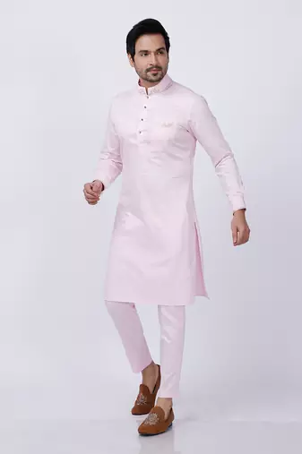 Pink Embroidered Kurta set