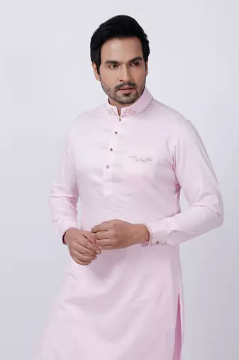 Pink Embroidered Kurta set