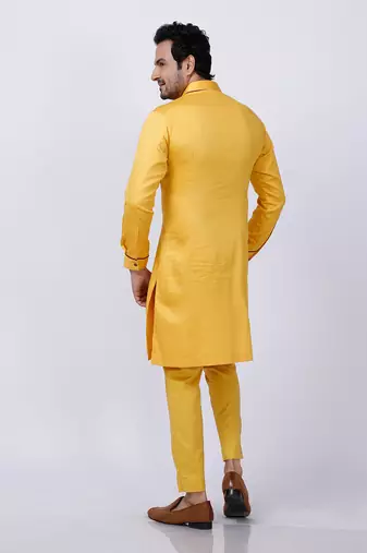 Yellow Embroidered Kurta Set