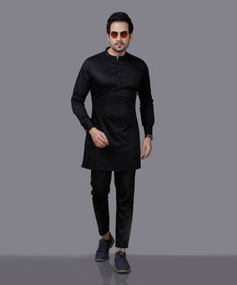 Black Basic Kurta Set 2
