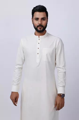 Beige Basic Kurta Set