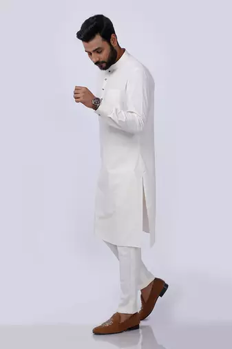 Beige Basic Kurta Set