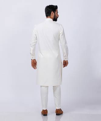 Beige Basic Kurta Set 4