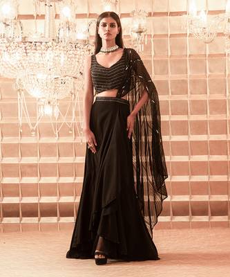 Black Ahana Saree 1