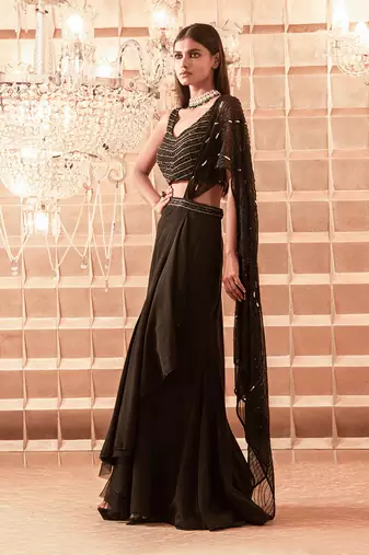 Black Ahana Saree