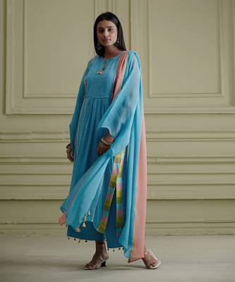 Aakar Blue Kurta Set 3