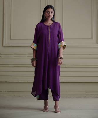 Aakar Purple Kaftan Set 1