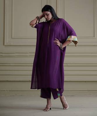 Aakar Purple Kaftan Set 2
