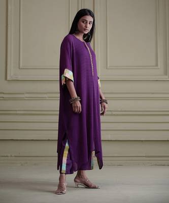 Aakar Purple Kaftan Set 3