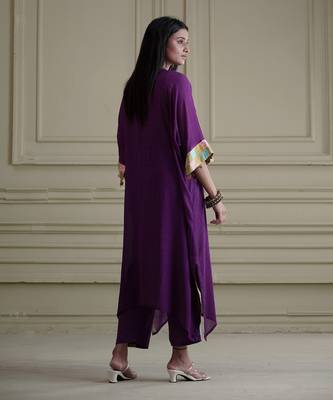 Aakar Purple Kaftan Set 4