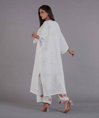Asal White Kimono Kurta Set 1