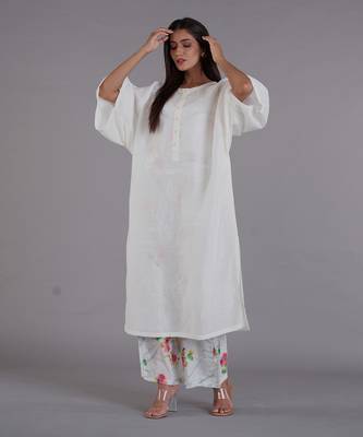 Asal White Kimono Kurta Set 2
