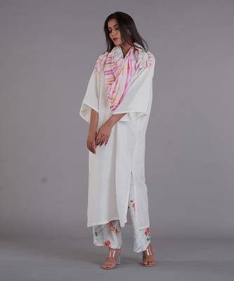 Asal White Kimono Kurta Set 4