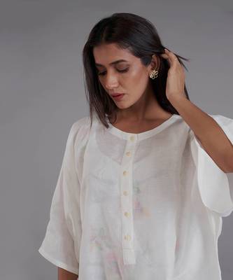Asal White Kimono Kurta Set 5