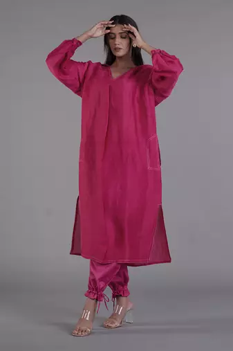 Asal Hot Pink Kurta Set