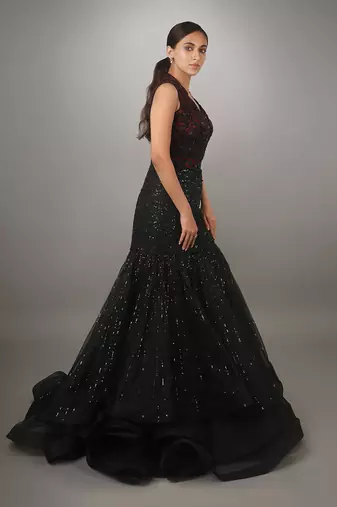 Red And Black Gown