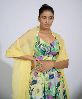 Gul Floral Bustier And Lehenga Set 3
