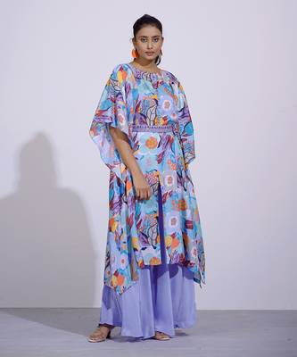 Gul Floral Kaftan And Flared Pants 1