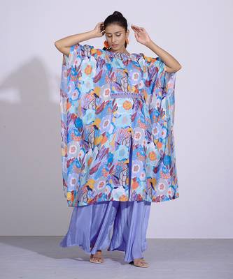 Gul Floral Kaftan And Flared Pants 2